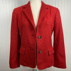 Maxmara Weekend Blazer 100% Wool Burnt Orange 12